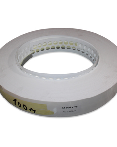Egg belt 75mm white - MB PP   0.8mm with holes